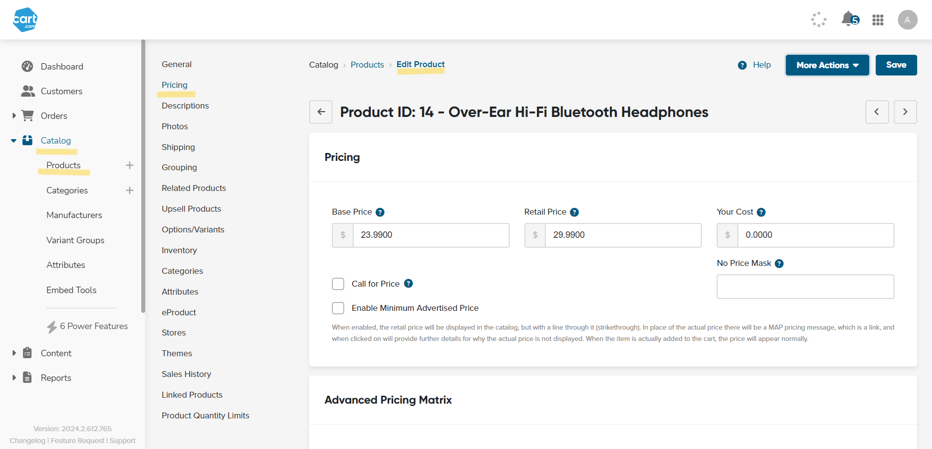 Product Pricing, Data Migration, Website Migration